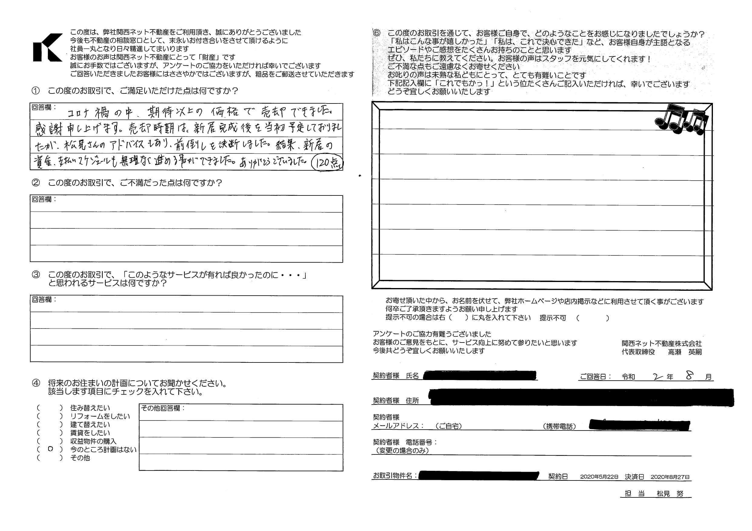 期待以上の価格