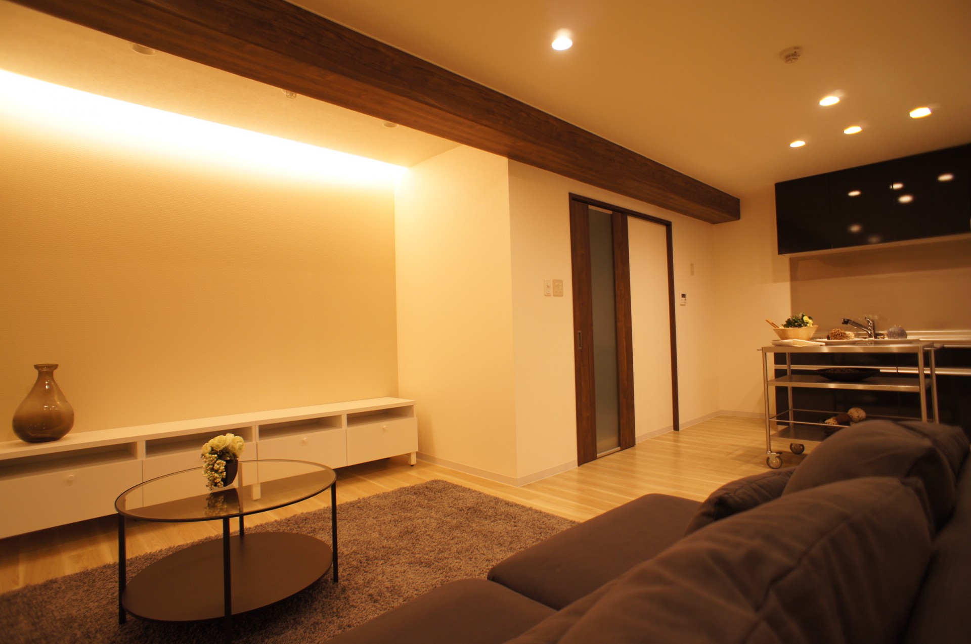 広い玄関土間のある1LDKプラン